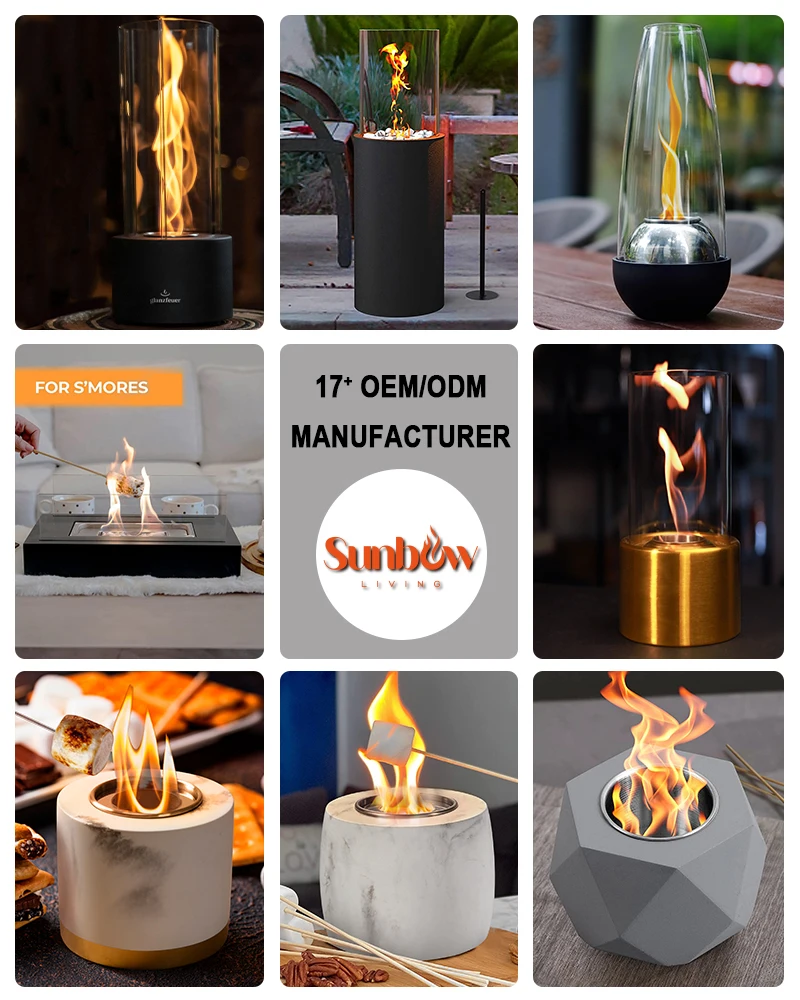 Sunbow Mini Portable Bioethanol Fireplace Unique Design Table Top Fire