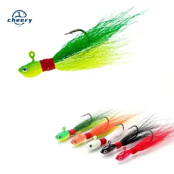 CHEERY 7g 10g 16g Deer Hair Metal Jig Head Hook Metal Jig Lure Sturdy Bait Fishing Jigging Lure – Metal Jig – view 2