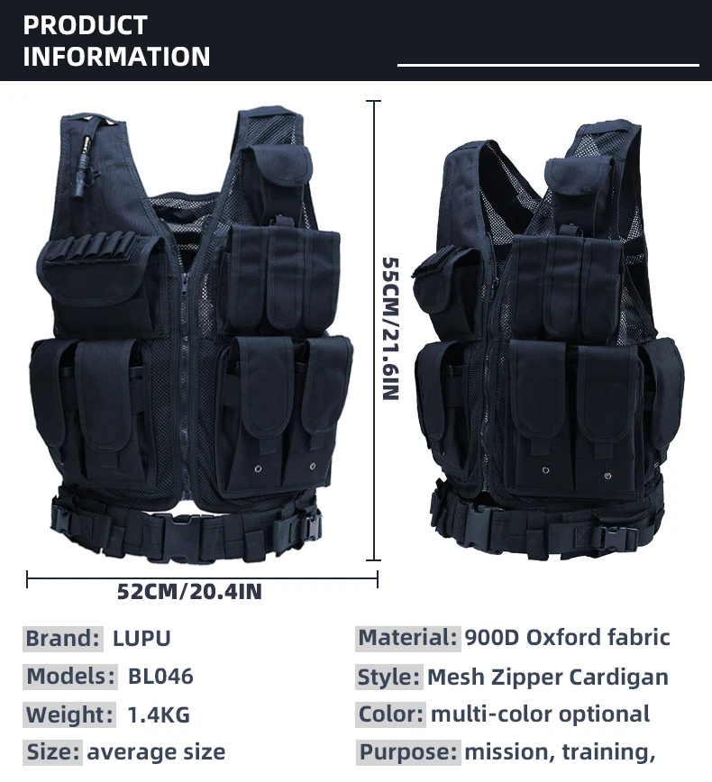 900d Polyester Tactical High Fashion Plate Carrier Vest Protecting ...