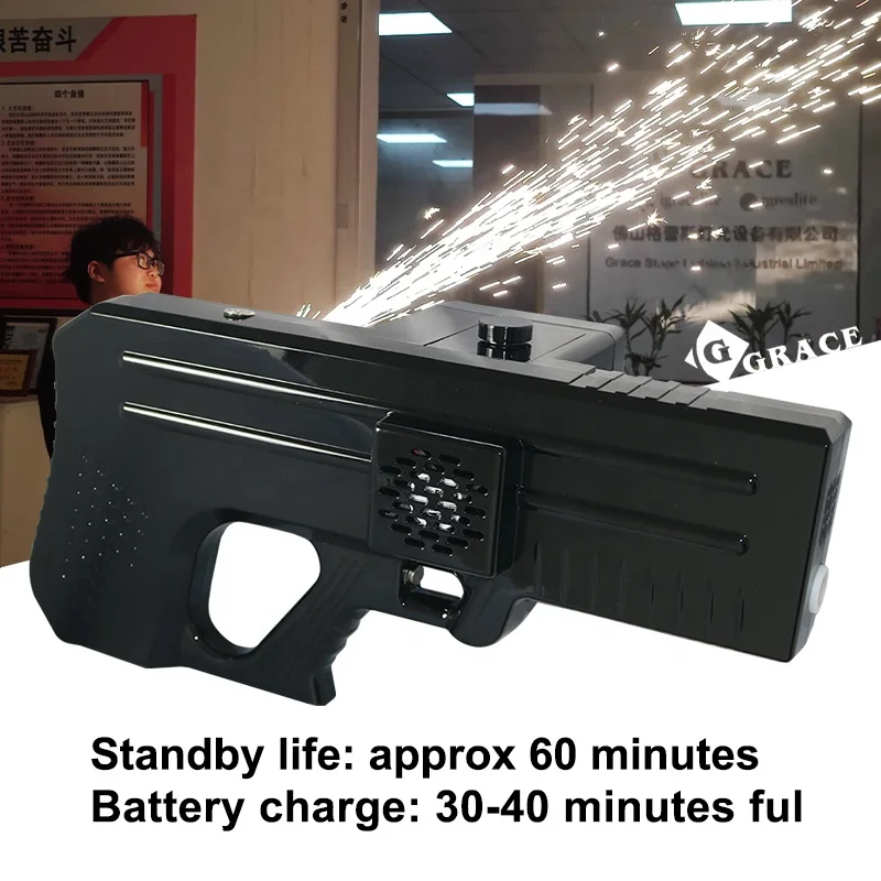 Igracelite Touchable Handheld Cold Spark Portable Gun for DJ Event Party Hand Held Cold Sparklers Gun
