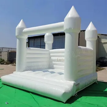 white luxe bounce inflatable jumping bouncer for wedding