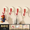 Suction Cup Single Hook - Red [Pack of 4]
