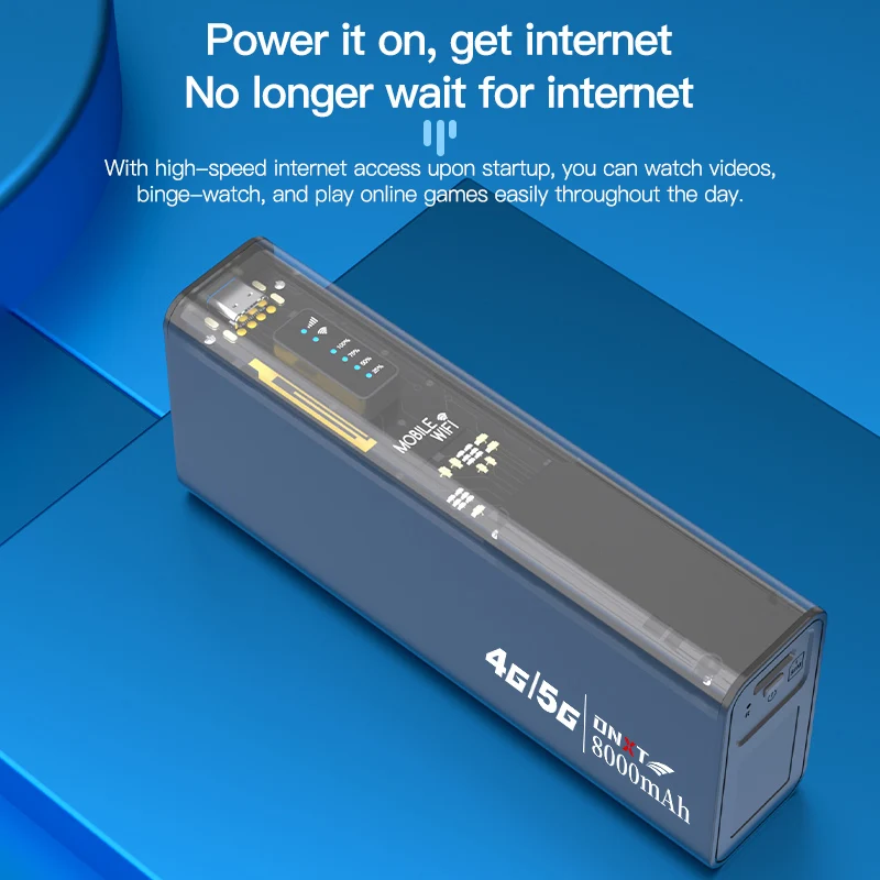 4G Mobile Wifi Router Power Bank Dual Frequency Wireless Mifis Pocket Router Type-C Portable Wifi 4g Router with Sim Card
