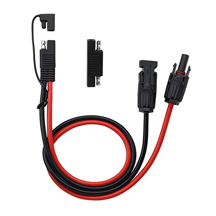 Solar Panel Connector Cable, Solar to SAE Connector Cable, with SAE Polarity Reverse Adapter Plug