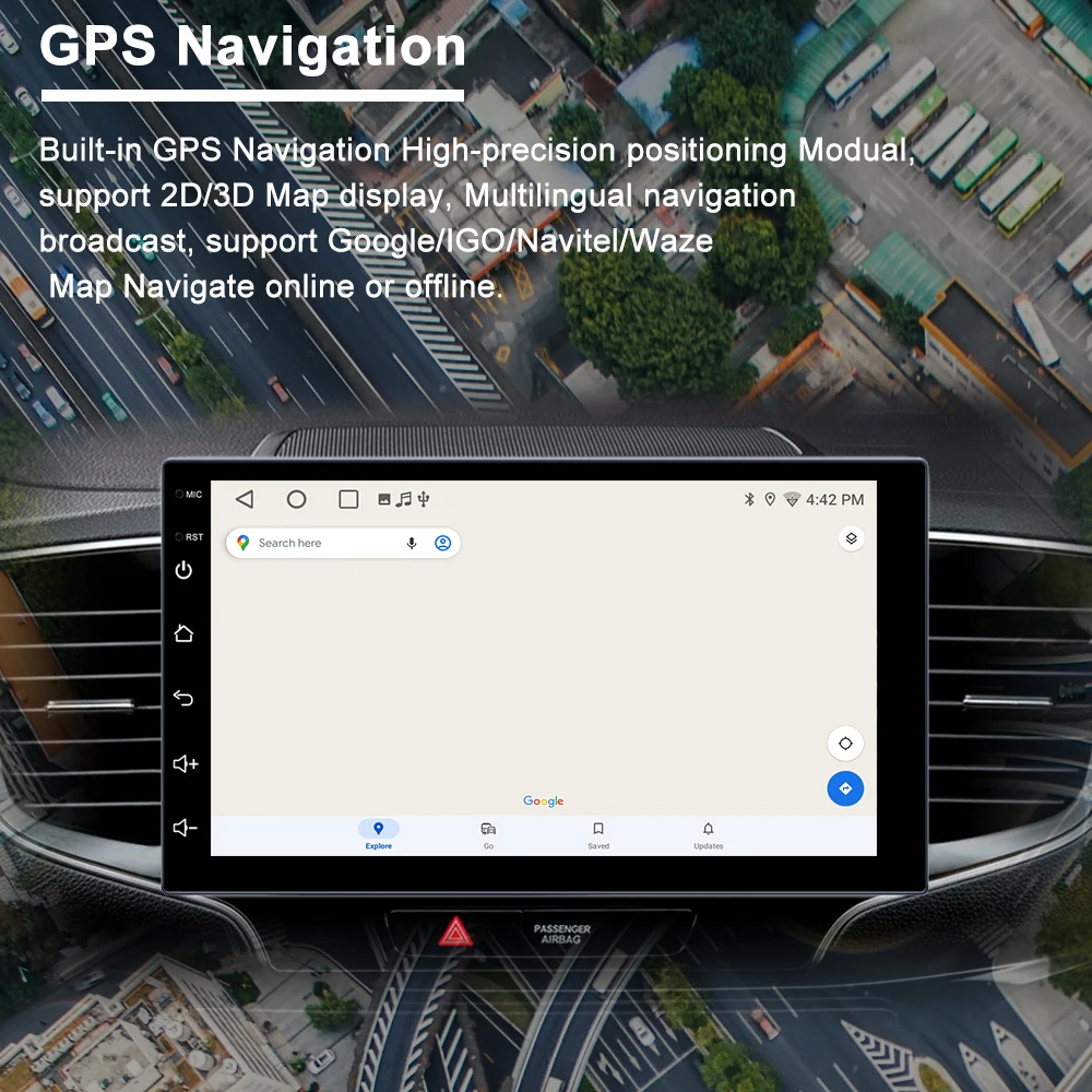 8163 Android Car Player 2+32g Carplay Gps Navigation Video Hd Screen