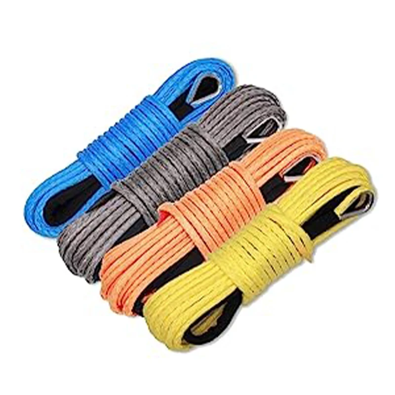 Высокопрочная 10 000 фунтов 12 мм полиэтиленовая плетеная синтетическая Лебедка для ATV UTV