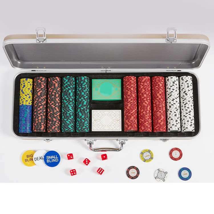 Professional Premium 500 Poker Chip Set Casino Grade 14 Grams Clay