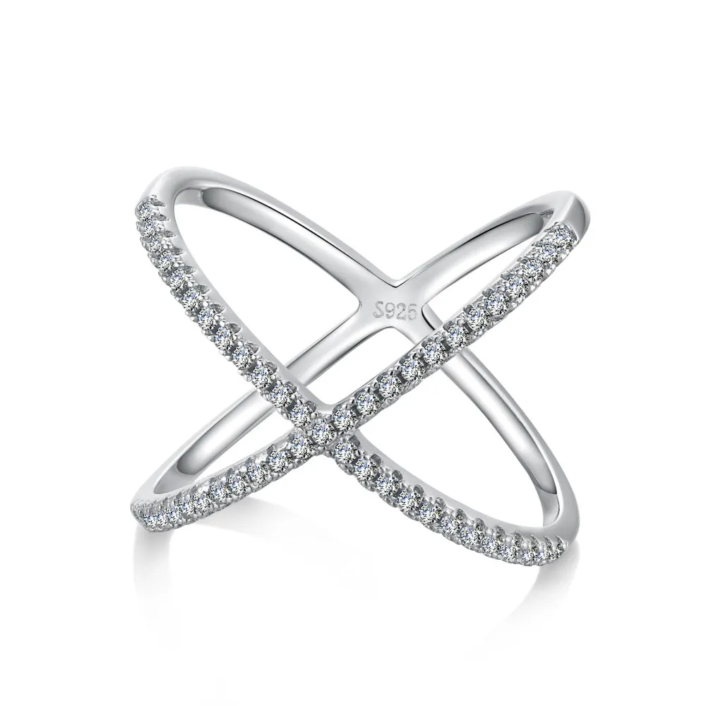 CHOOSE YOUR COLOR Criss Cross Infinity Heart Promise Ring .925 Sterling...