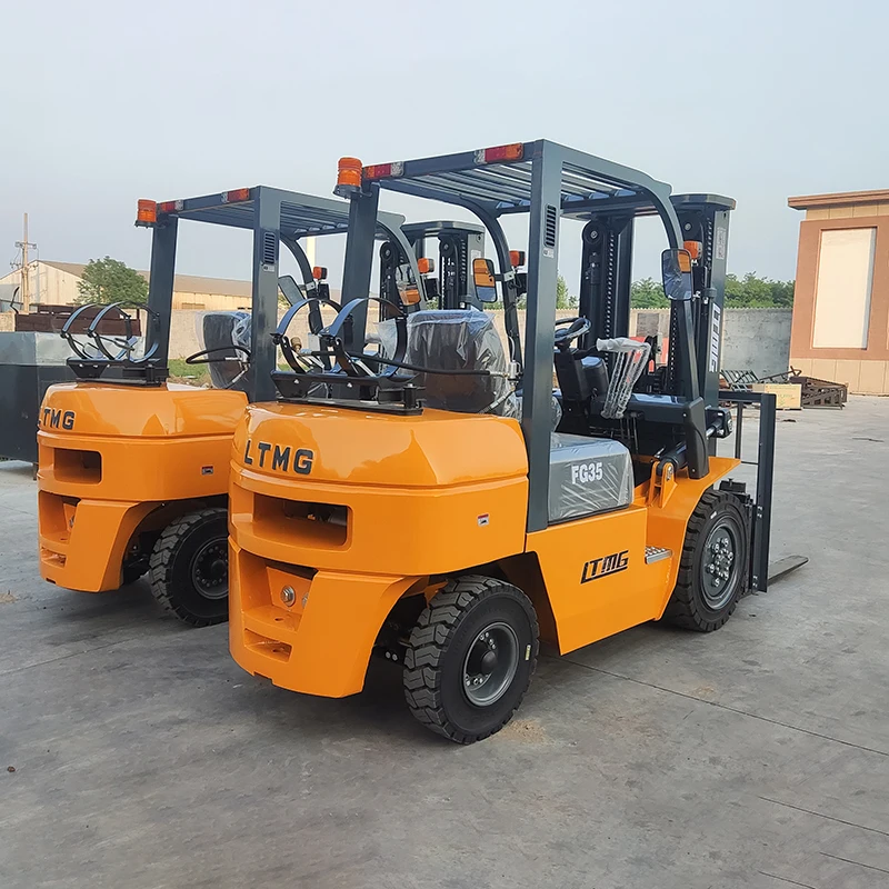 2024 New Design Style 3t 3.5t 4t 5t Gasoline Forklift Accessories 3m Lifting Height Small LPG Forklift with Weight Fork