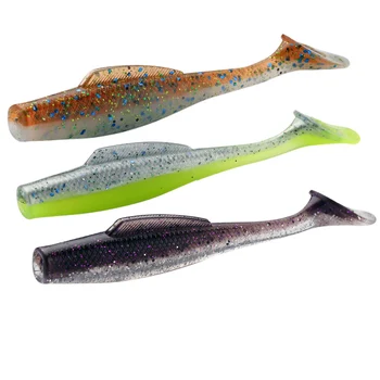 CHEERY New Arrival 100mm 6.5g TPE Soft Paddle T Tail Fishing Ripple Shad Lure 5pcs/bag – Soft Lure – view 4