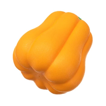 Pet Voice Sound Bite Resistant Funny TPR Squeak Pumpkin Orange Pet Chew Toy for Small Medium Puppy