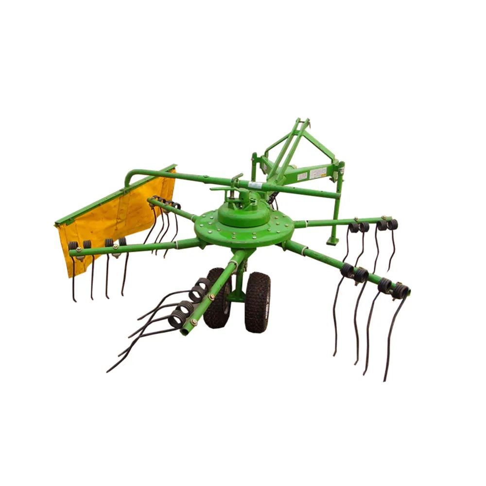 Tractor with Rake Rotary Hay Rake Tedder 3 Point Suspension Driven Hay Rake