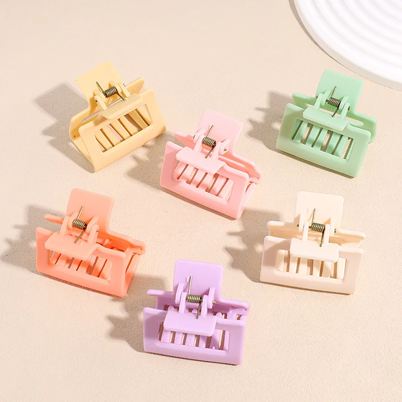 5cm Medium Small Hair Clips For Girl Small Matte Rubber Coating Hair