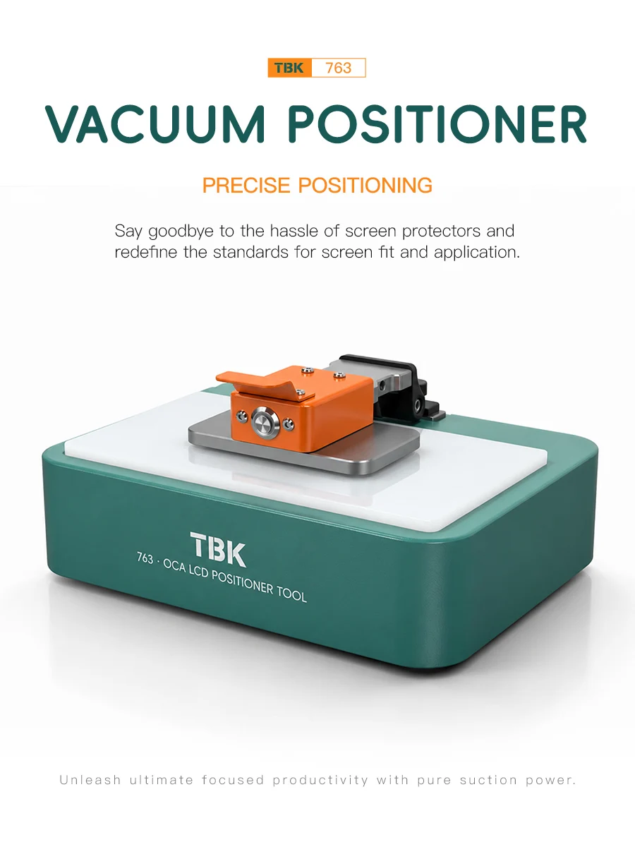 TBK 763 Vacuum OCA LCD Screen Positioner Accurate Screen Protector Laminating Positioning Repair Equipment for Mobile Phone LCD