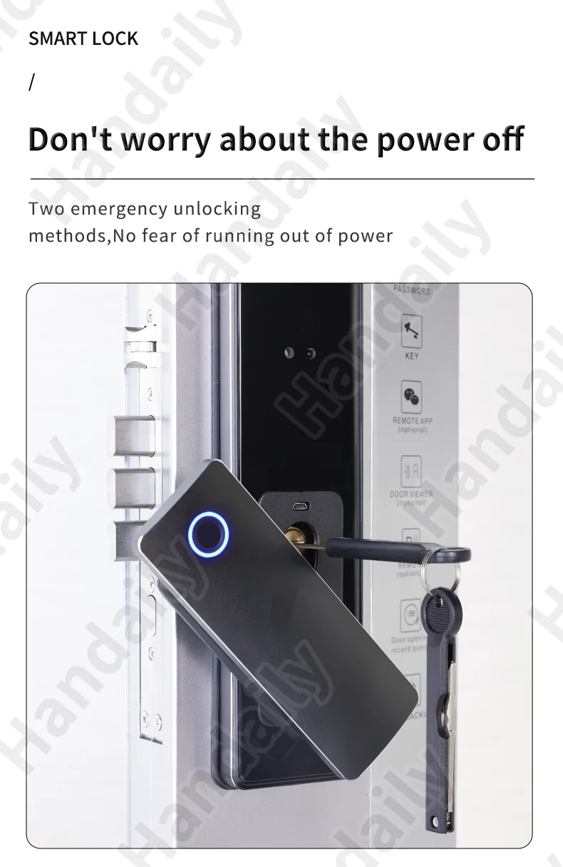 handaily palm face recognition door lock for home fingerprint tuya app remote control video intercom smart lock multi language c11-9
