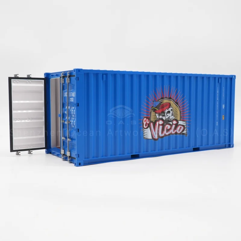 【L】Model kontejneru O.A.S Výroba na míru Měřítko 1:20 Řemeslné přepravní krabice Model kontejneru Vicio