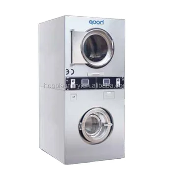 Hoop 15kg Laundry Combo Washer Dryer Stacked Washing and Drying Machine Ready to ship landromat salon