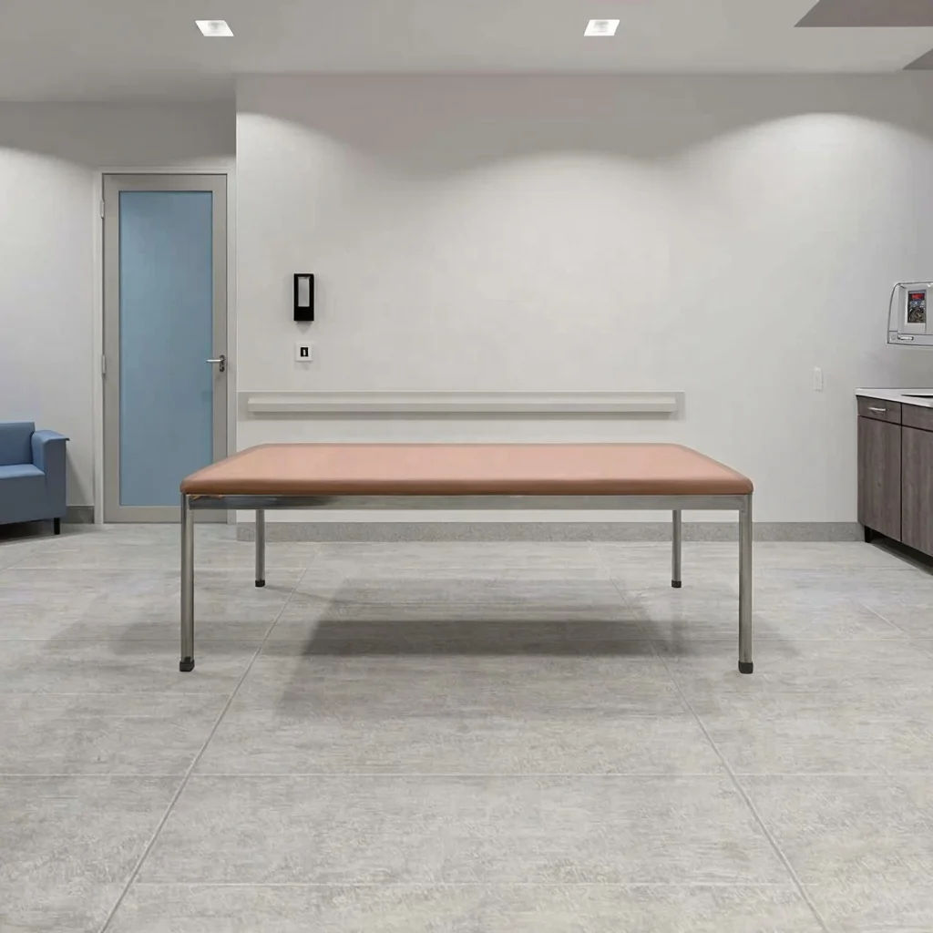 Premium Modern Stainless Steel Medical Examination Table with Leatherette Padding for Hospital and School Use 3