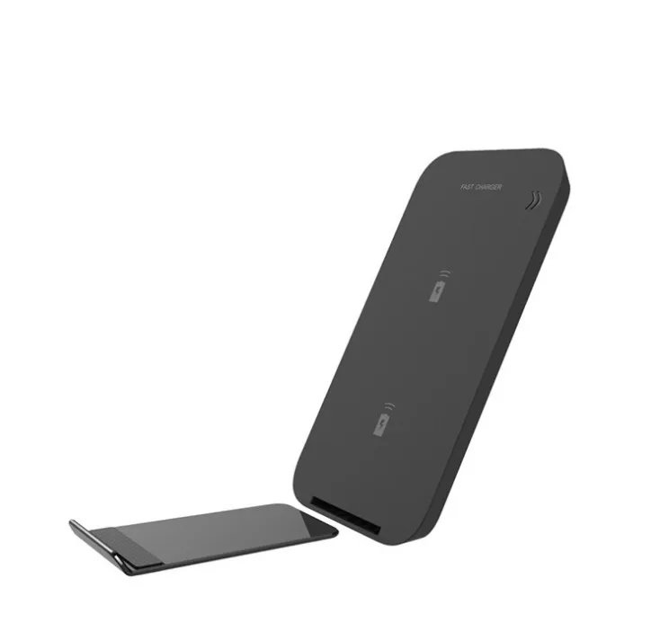 Двойная катушка 10 Вт Беспроводное зарядное устройство 9 в 2 а быстрое зарядное устройство с подставкой