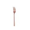 Forchetta da dessert con manico quadrato in oro rosa