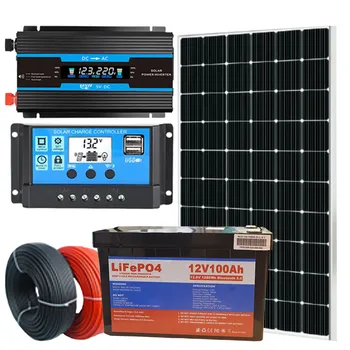 12v 100Ah lifepo 4battery lithium ion batteries solar mppt 1kw cheaper price solar power system complete