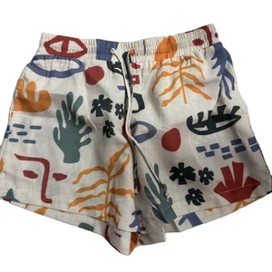 Custom Beachwear Casual Sportswear Women Printed Beach Breathable Shorts Quick Dry Swim Shorts