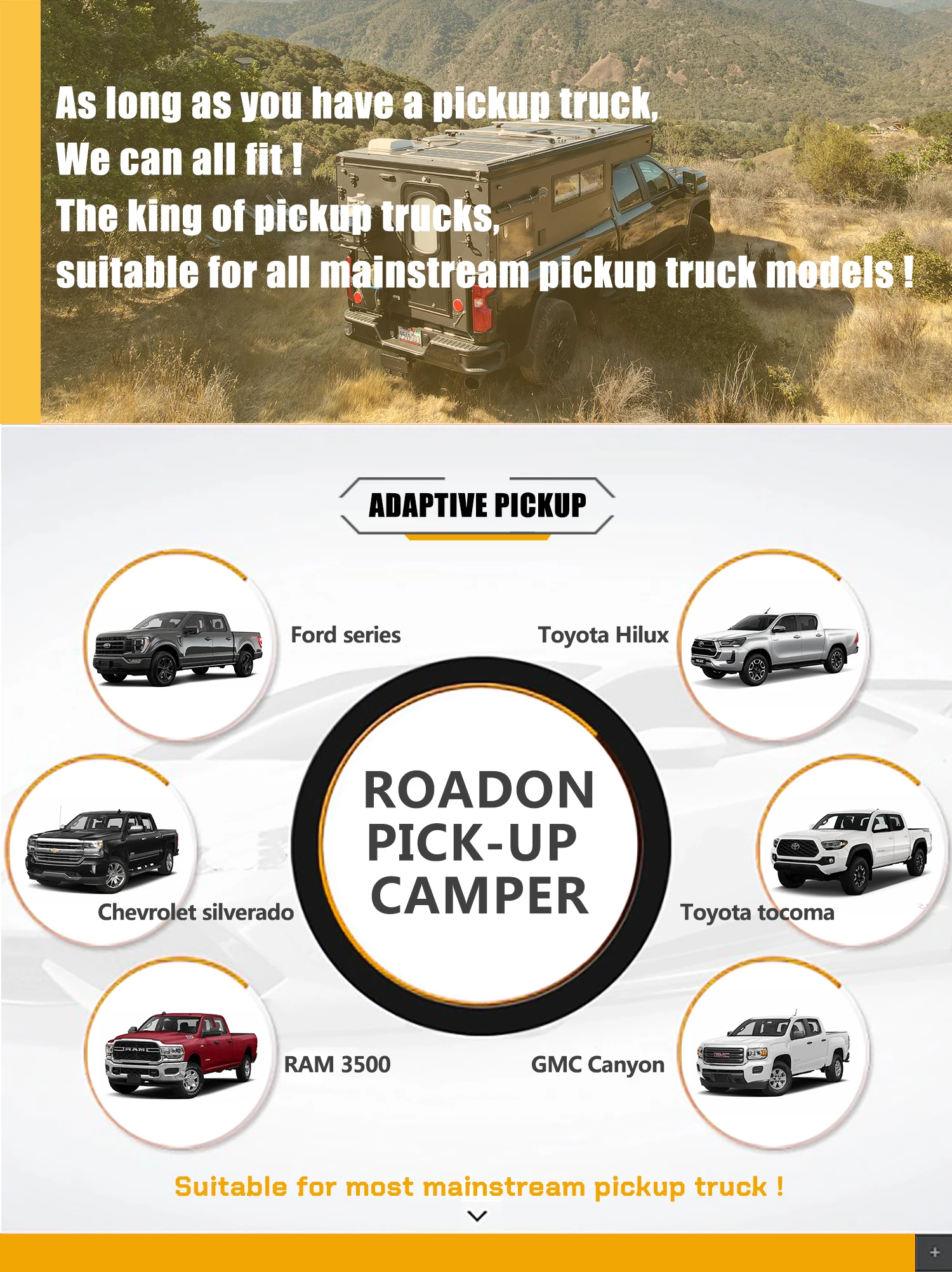 Truck Camper Australian Standard Light Weight Pop Up Tent Pick Up