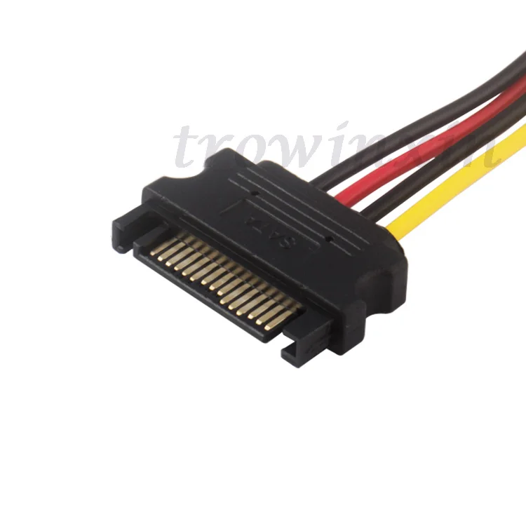 15 PIN SATA to Molex IDE 4 PIN Female Cable Adapter  Hard  Power Cable Serial ATA Sata  Power Supply