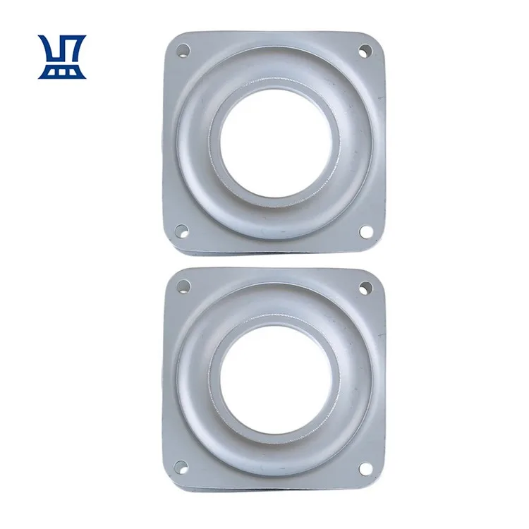 BQLZR Бесплатная доставка 2 шт. мебель квадратный металлический поворотный стол шариковый подшипник поворотная пластина 3 дюйма Серебряная сверхпрочная поворотная пластина