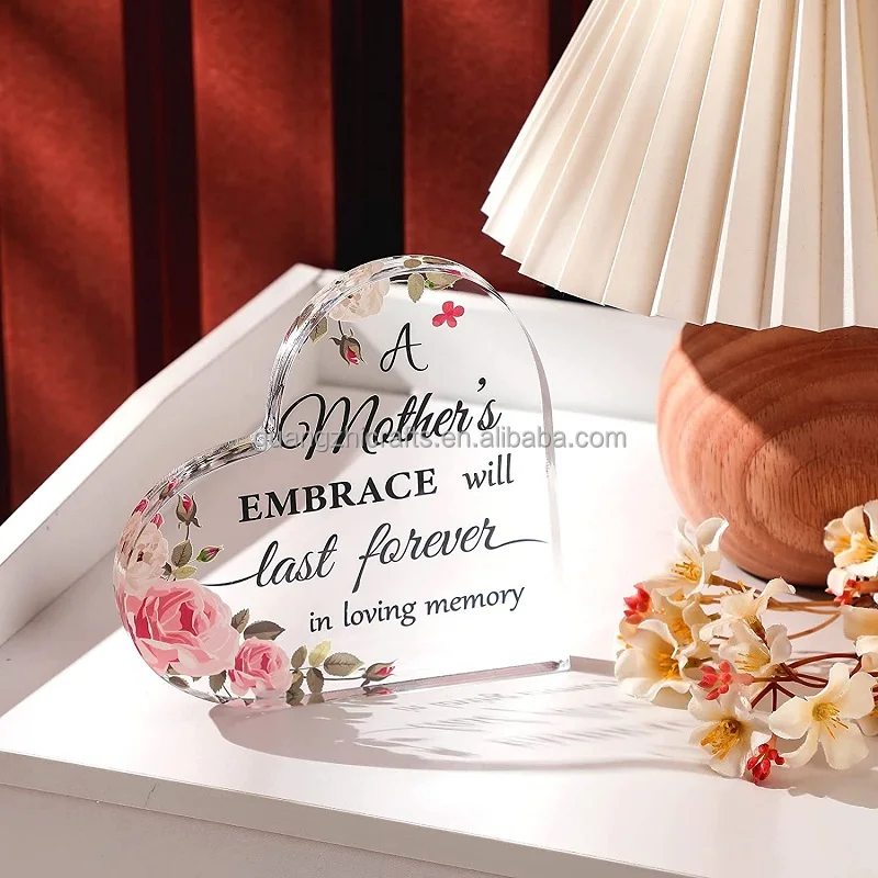 Acrylic Heart Thanksful Gifts Appreciation Acrylic Sign for Mom