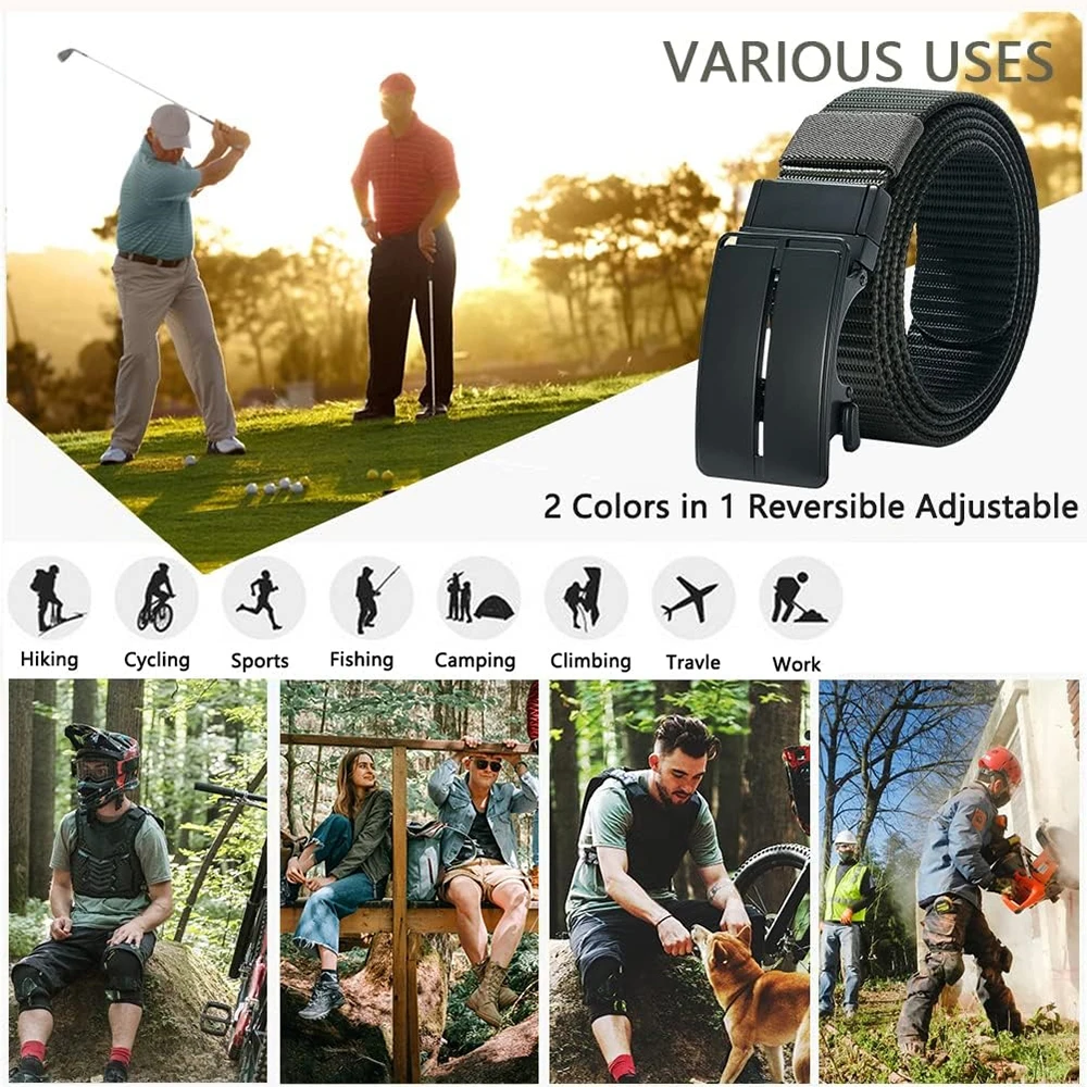 Adjustable Durable Training Sports Training Ratchet Belts Buckle Double-sided Nylon Strap Belts