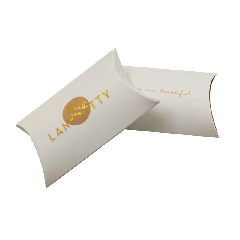 Customized Pillow Box Packaging Custom Boxes Cardboard Gift Candy Pillow Box in Stock