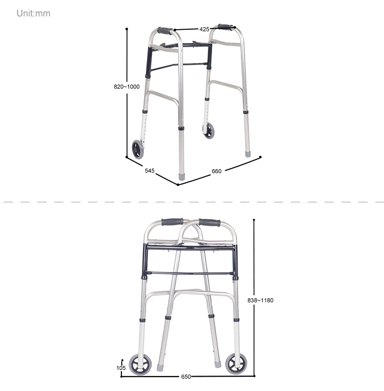 Height Adjustable Foldable Sit To Stand Patient Elderly Senior Medical