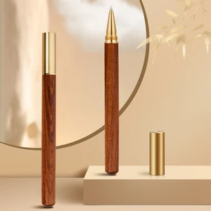 Wooden Case Pen with Turned Open Pen Lid Elegant Signature Pen with for Business or Office