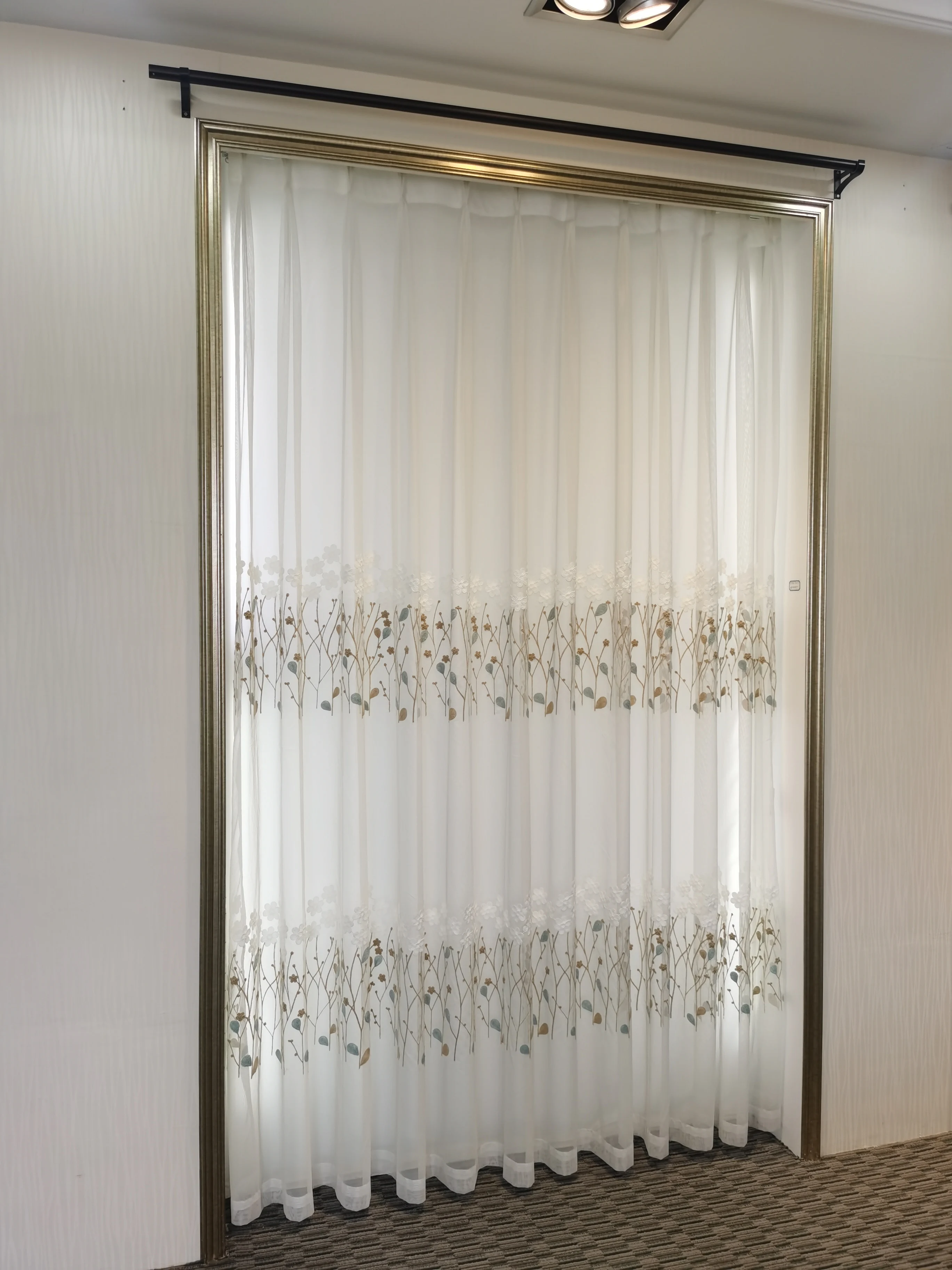 Wholesale Custom Embroidered Sheer Curtains European Style Luxury