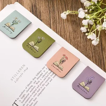 Custom Size Magnetic Recycling Colorful Printing Leather Bookmark