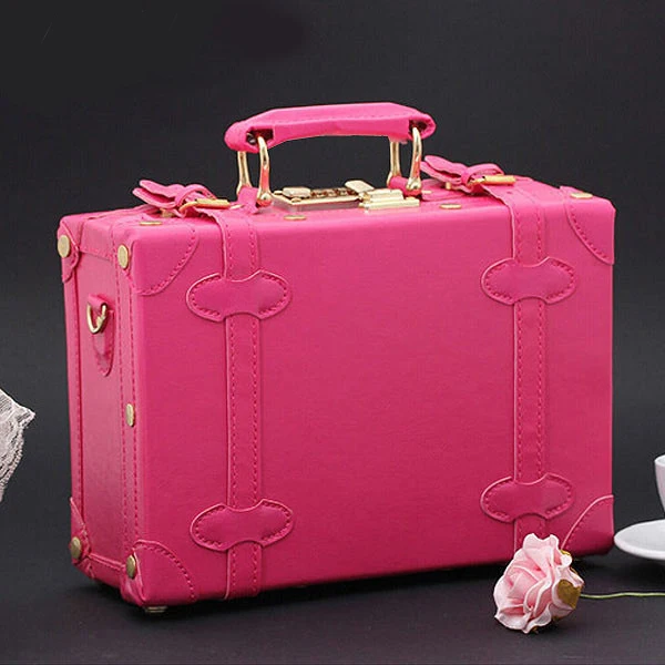 Pink Vintage Suitcase Old Looking
