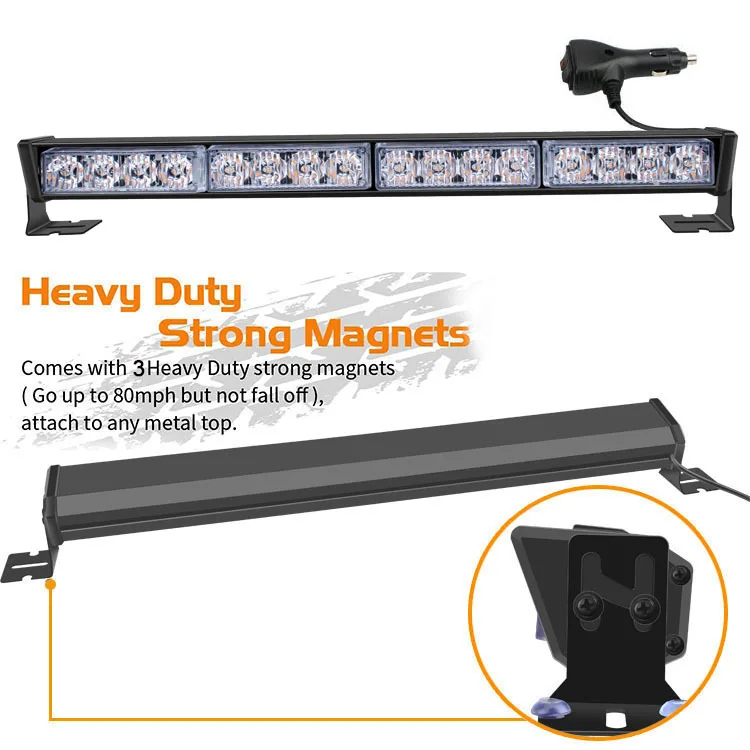 12V 16 LED Car Truck Emergency Strobe Light Flashing Warning Lights bar Red Blue Yellow Signal Lamp