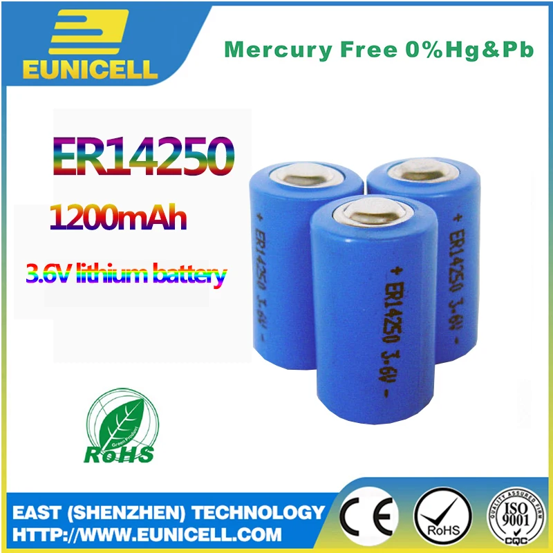High Power 3.6V Er14250 1/2AA 1200mAh Li-Socl2 Battery with OEM/ODM Service  for Gas Meter - China Battery, Lithium Battery