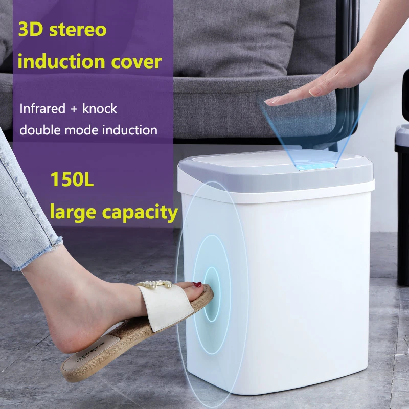 houseware smart automatic kitchen intelligent plastic trash bin