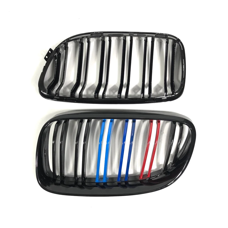 Mesh Front Car Grille Double Line Mthree Color Custom Car Front Bumper