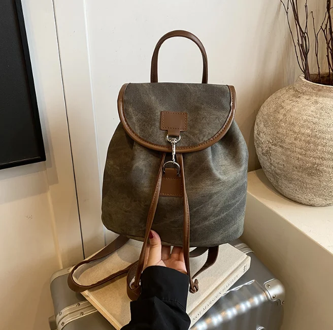 Sac a dos en cuir pleine fleur ideal pour ordinateur portable sac decole ou de voyage aperçu 2