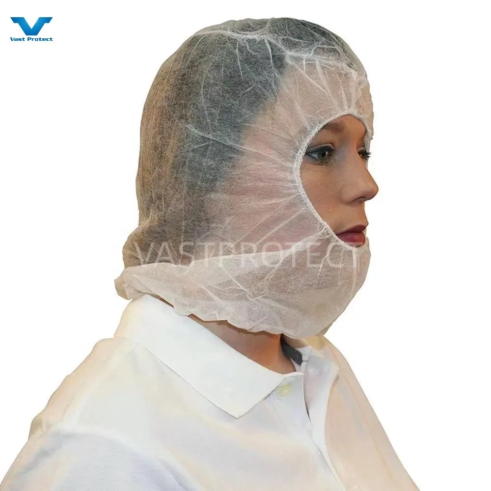 Disposable Polypropylene Ninja Astronaut Space Balaclava Cap Protective Breathable Dustproof Nonwoven PP Hood Cover Safety