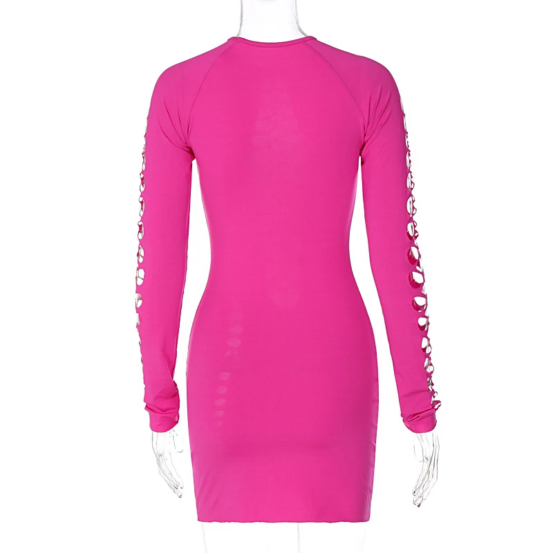 L31138 Sexy Bodycon Fashion Long Sleeve Hollow Out Women Dresses Buy Dresses Summerfringe 4539