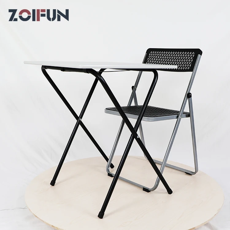 Zoifun Premium School Furniture White Classroom Student Folding Exam