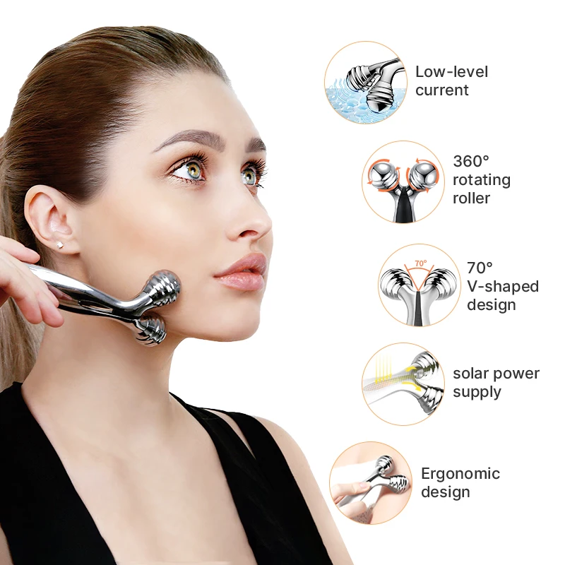 Microcurrent Facial Roller Touch Beauty Masajeador Facial