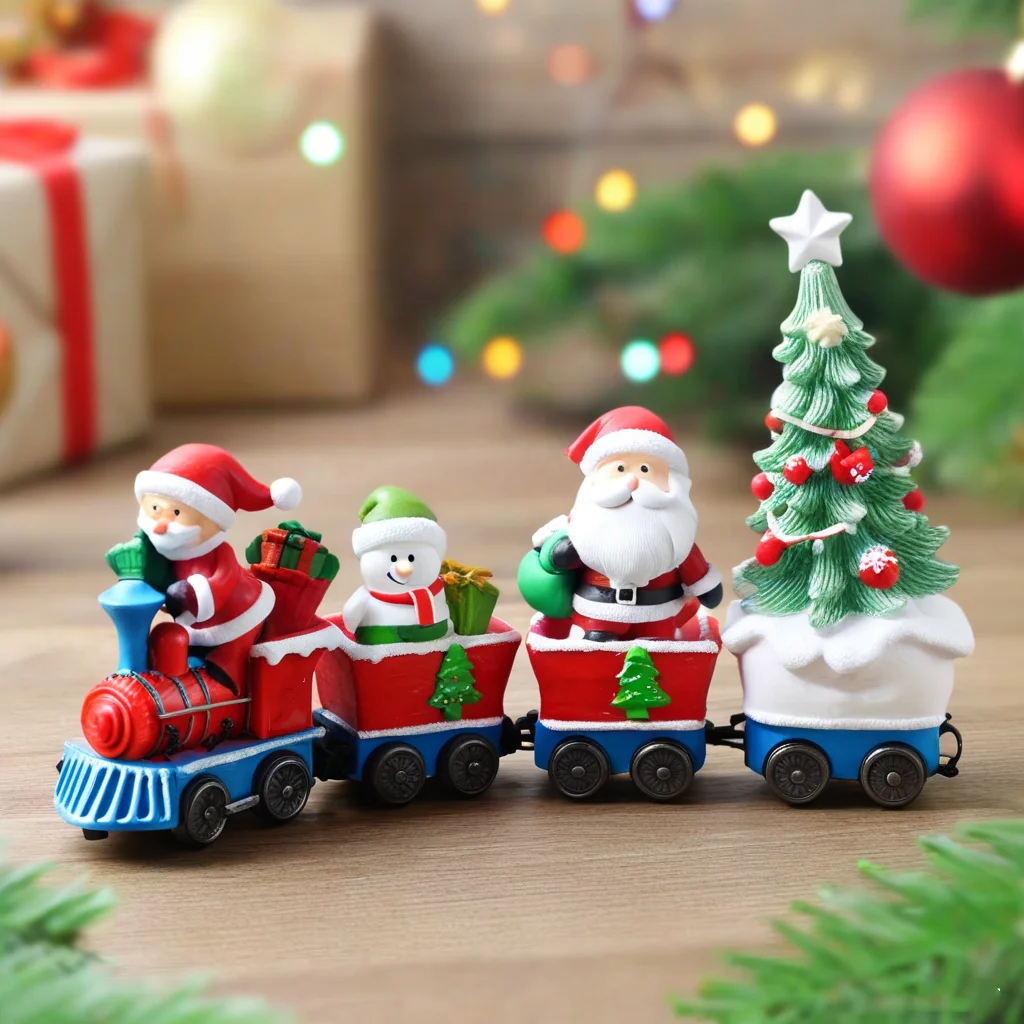 Custom Gingerbread Train Resin Craft - Creative Holiday Tabletop