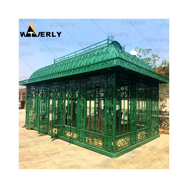 Large Garden Metal Pergola Gazebo - Wrought Iron Designs