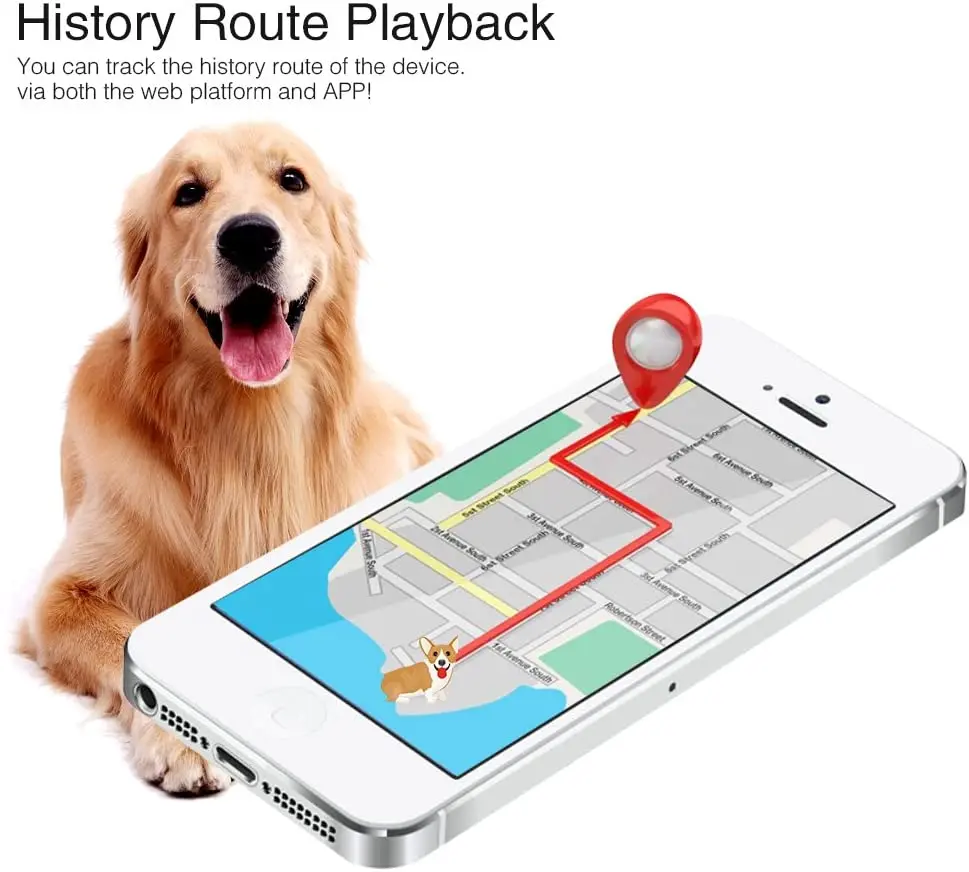 Waterproof Mini GPS Dog Collar Tracking Device Pet Tracker GPS for Dog and Cat