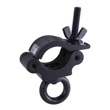 width 50mm Black  Heavy Duty Black Pro Truss Eye Clamp with lifting eye Bolt for 38-52mm Pipe